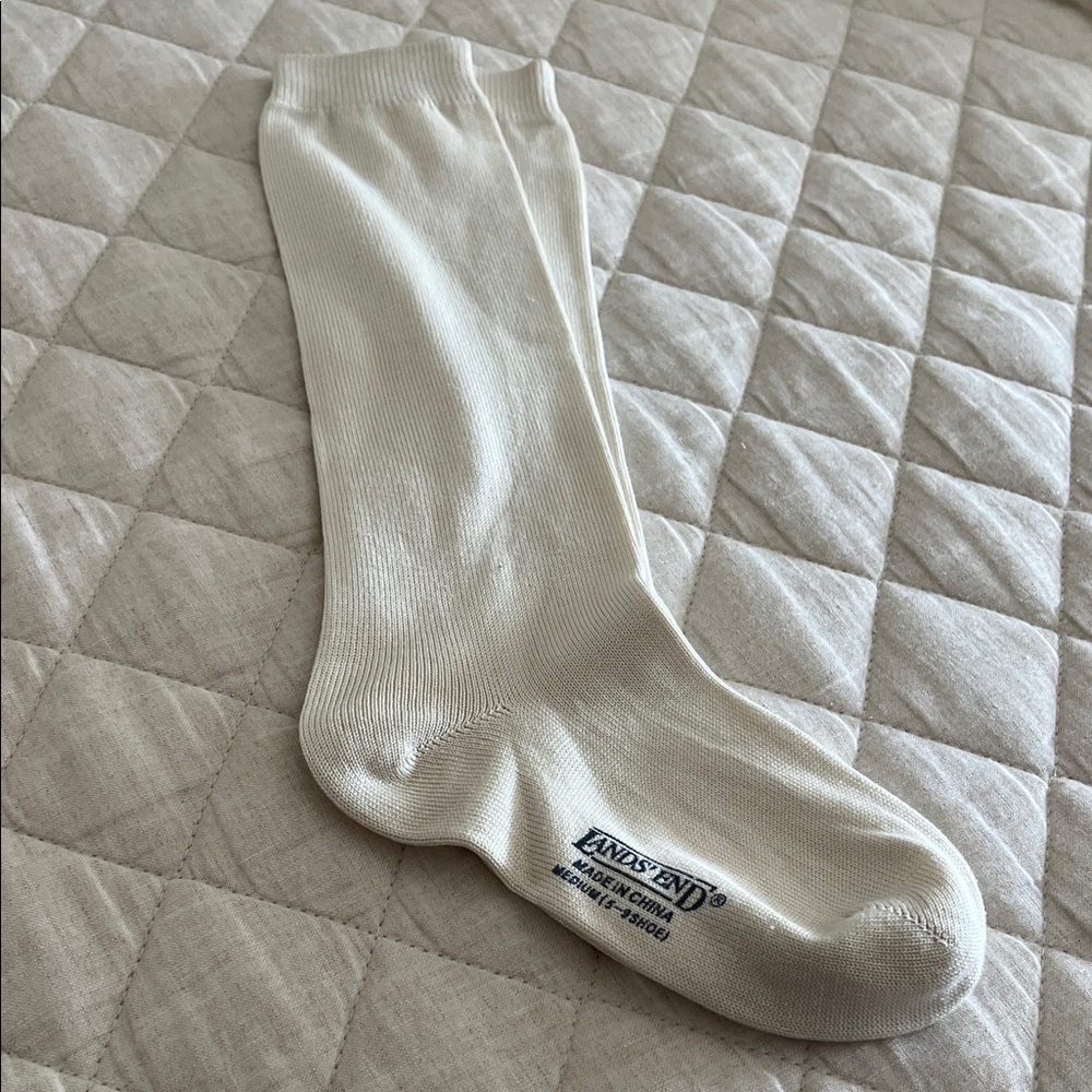 Lands' End Off-White Boot Socks